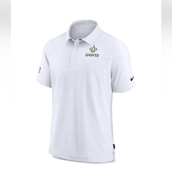 NWOT New Orleans Saints Nike Sideline Lockup Performance Polo Shirt Gray - Picture 1 of 10